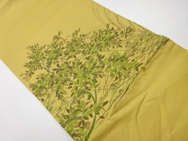 JAPANESE KIMONO / VINTAGE NAGOYA OBI / WOVEN TREES